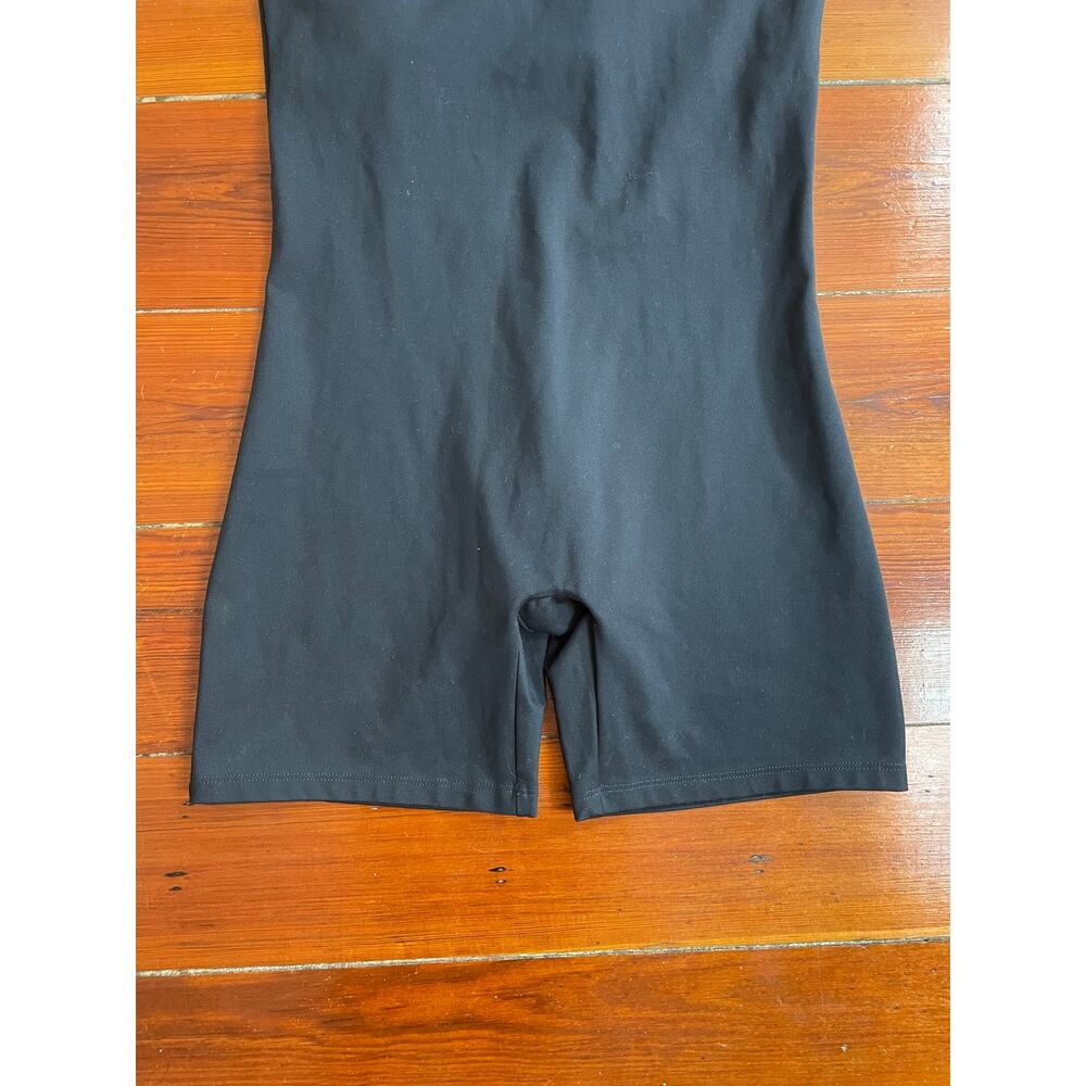 Girlfriend Collective Bike Unitard Black Medium Compressive Romper Built In Bra - Picture 4 of 11